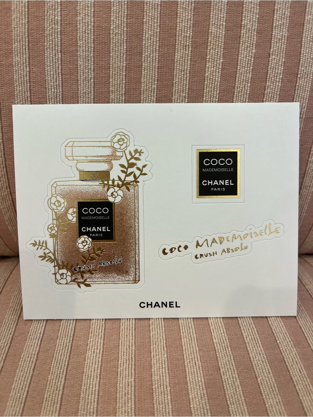 GWP CHANEL Stickers, CHANEL Perfume Samples, CHANEL Pouch & CHANEL Tissue Paper